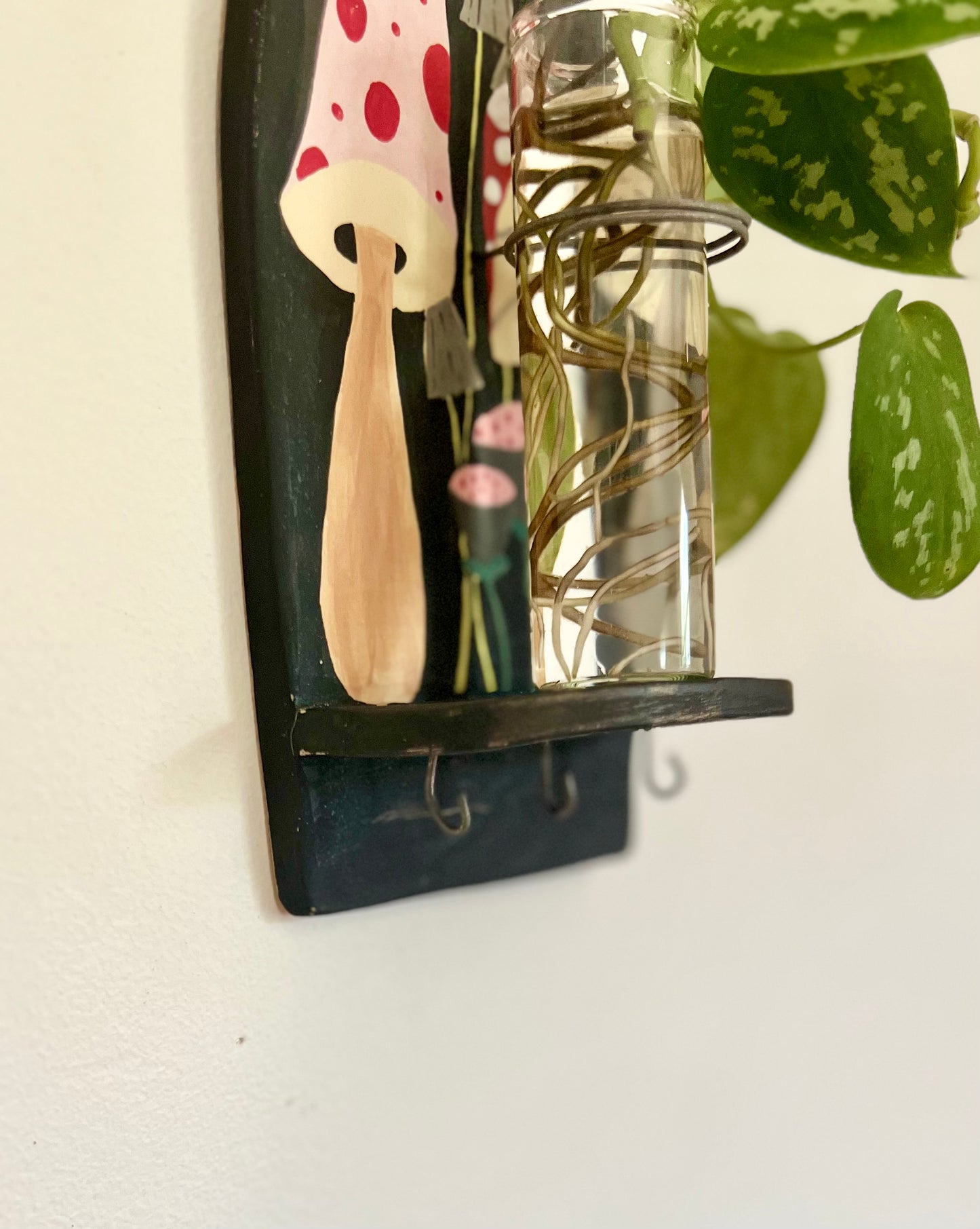 Autumn Mushroom Wall Hanging and Plant Propagation Station
