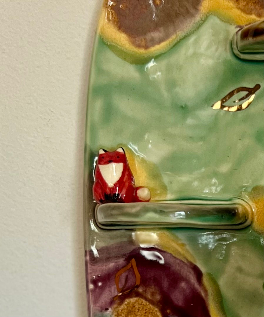 Fox and Mushrooms Wall Hanging and Plant Propagation Station