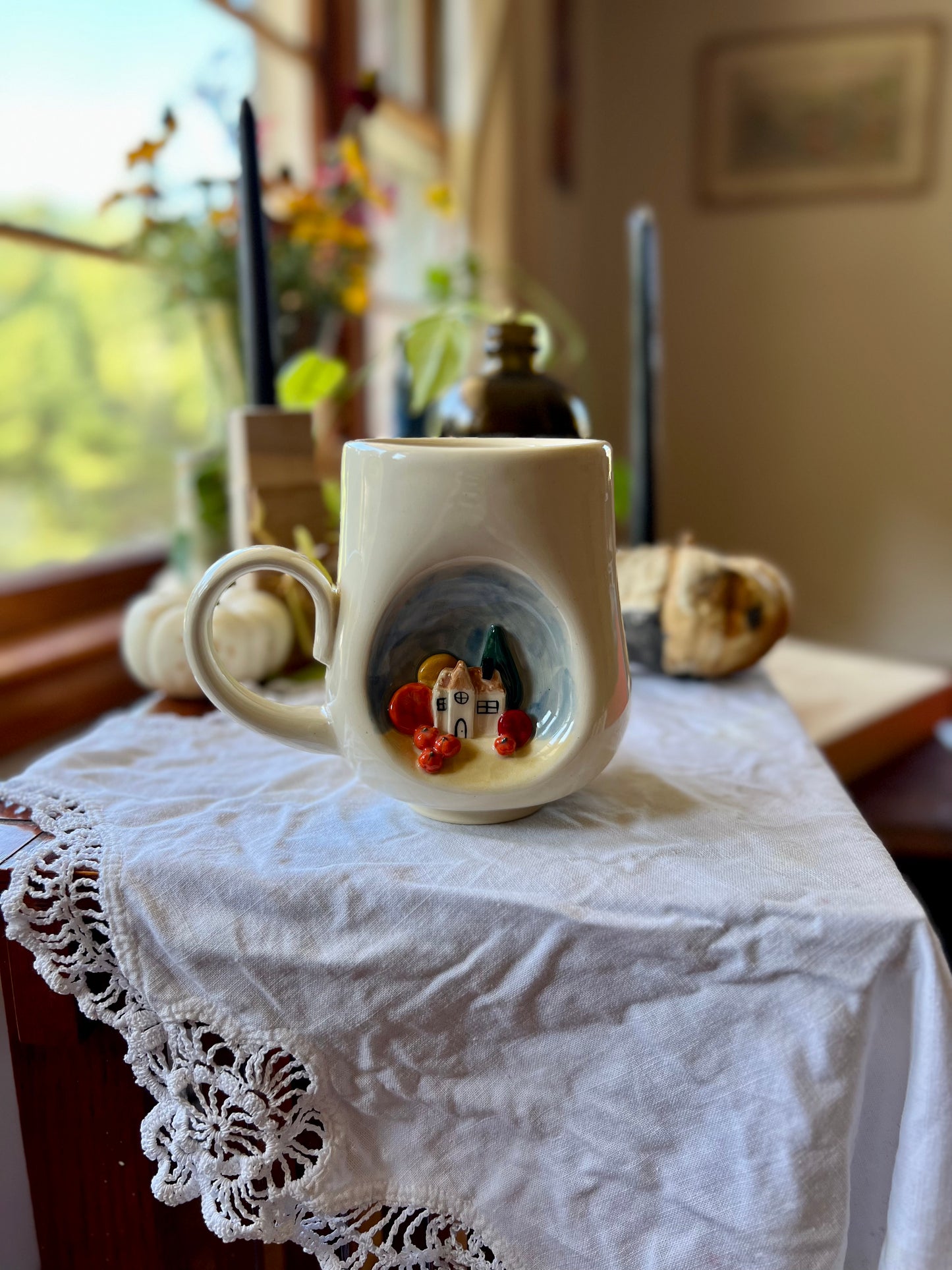 Cozy Autumn Cottage Mug